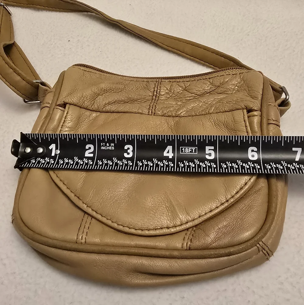 Tan Faux Leather Small Purse